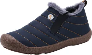 Fashion Winter Women Snow Boots Flat Soft Bottom Non Slip Warm and Comfortable Slip On Solid Mid Calf Boots for Women