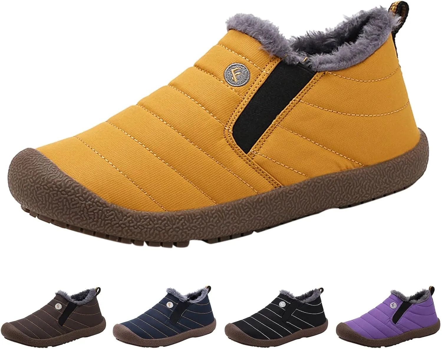 Fashion Winter Women Snow Boots Flat Soft Bottom Non Slip Warm and Comfortable Slip On Solid Mid Calf Boots for Women