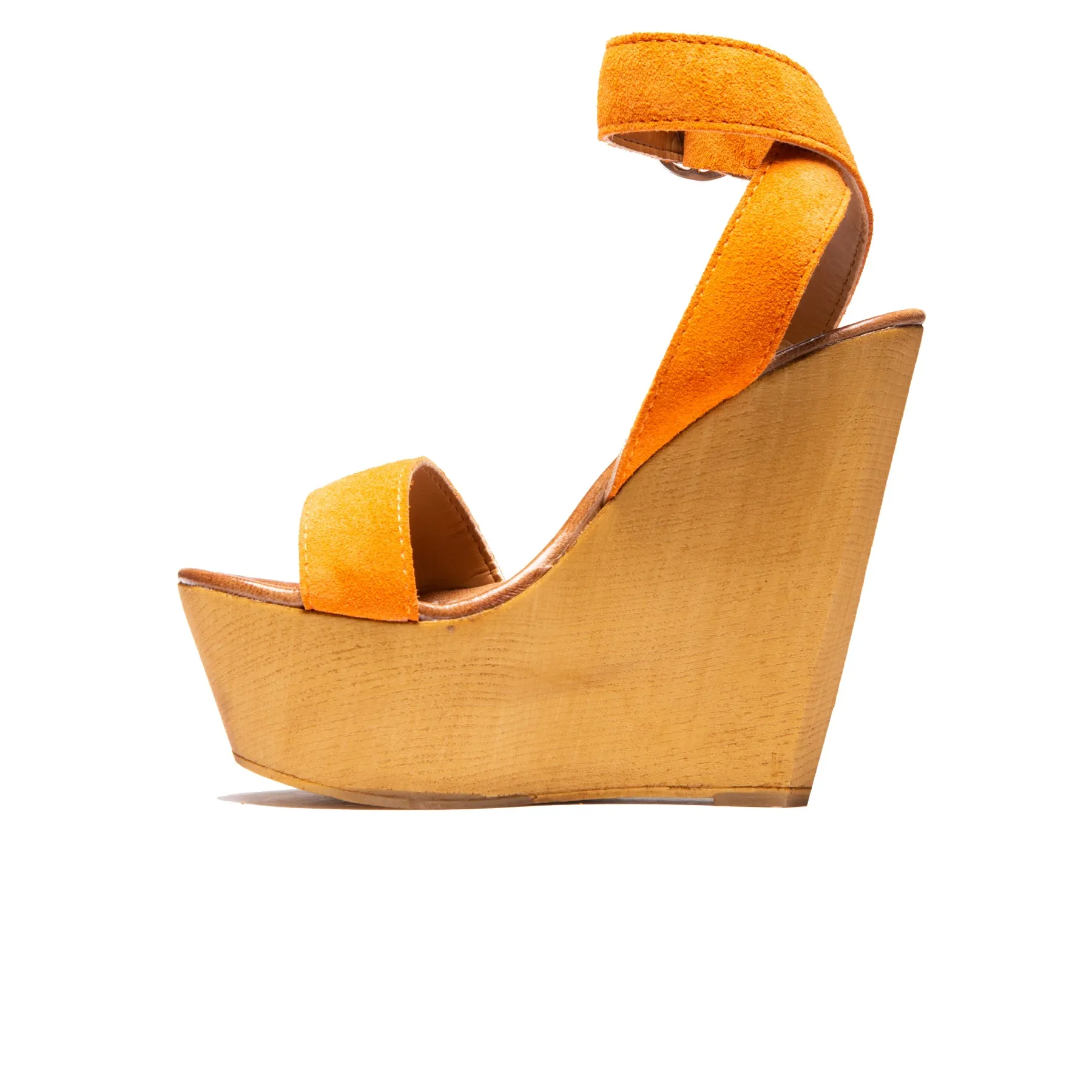 Shams Orange Suede