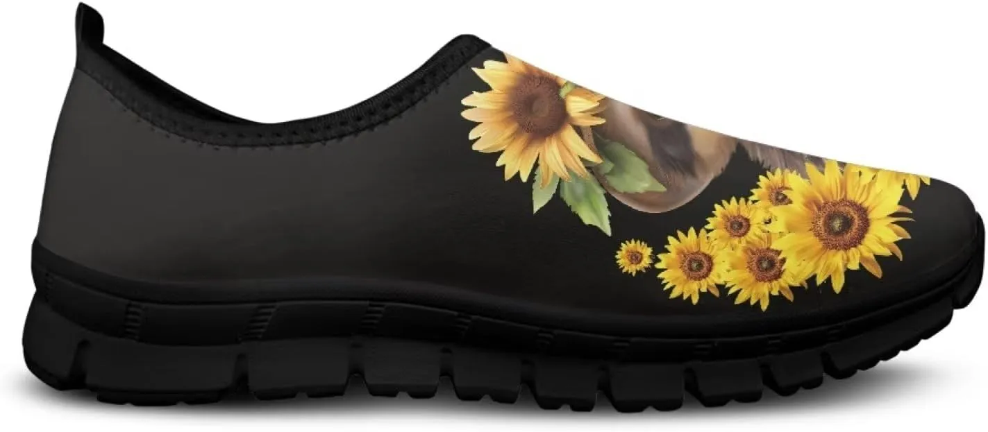 Women Walking Shoes Slip-On Breathable Mesh Laofers Comfortable Casual Athletic Shoes Running Jogging Footwear