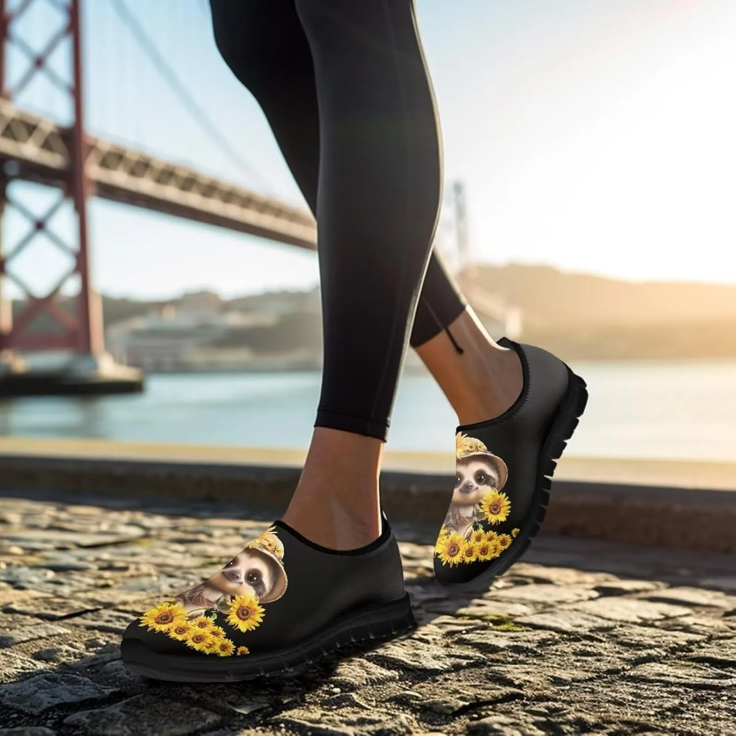 Women Walking Shoes Slip-On Breathable Mesh Laofers Comfortable Casual Athletic Shoes Running Jogging Footwear