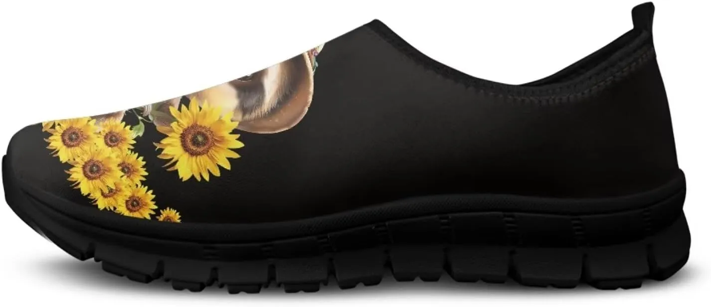 Women Walking Shoes Slip-On Breathable Mesh Laofers Comfortable Casual Athletic Shoes Running Jogging Footwear